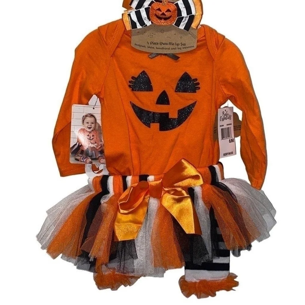 Halloween Outfit Set Long Sleeve One Piece+ Tulle Tutu 🎃